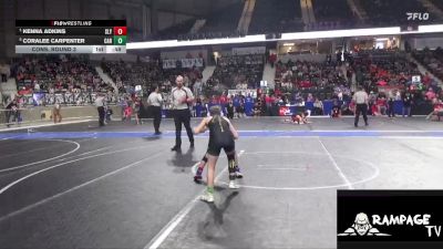 80 lbs Cons. Round 3 - Coralee Carpenter, Carroll vs Kenna Adkins, Slyfox