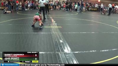 56 lbs Cons. Round 1 - Asher Bennett, Steel Valley Renegades vs Barrett Giadrosich, Panhandle Allstars