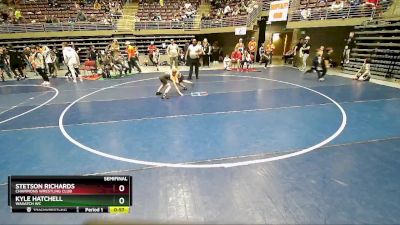 80 lbs Semifinal - Stetson Richards, Champions Wrestling Club vs Kyle Hatchell, Wasatch WC