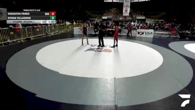 All Cadet Boys Freestyle Lower - 126 lbs Champ. Round 1 - Kingston Perez, South Bakersfield High School Wrestling vs Ethan Villagran