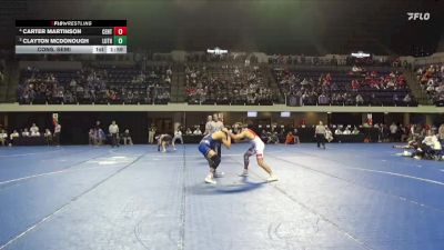 157 lbs Cons. Semi - Carter Martinson, Central vs Clayton McDonough, Luther