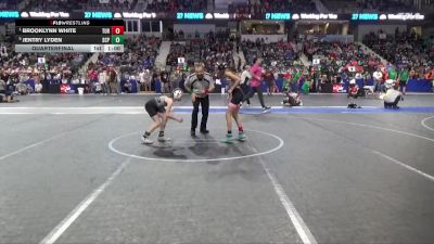 75 lbs Quarterfinal - Brooklynn White, Turner vs Jentry Lyden, South Central Punisher