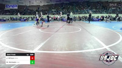 81 lbs Semifinal - Jaidyn Wilson, Mustang Bronco Wrestling Club vs MaKinley McNabb, Chickasha Youth Wrestling