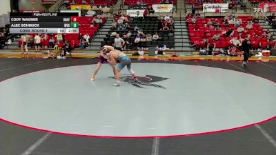 165 lbs Cons. Round 4 - Alec Schmuck, Missouri Valley vs Cody Wagner, Unattached
