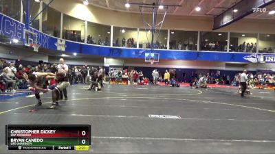 197 lbs Champ. Round 1 - Christopher Dickey, UNC Pembroke vs Bryan Canedo, Life University