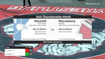 113 lbs Final - Nate Jones, Waynesburg Central Hs vs Jake Doone, Nazareth Area Hs
