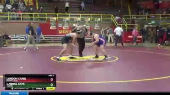 285 lbs Cons. Round 2 - Gabriel Kays, Trinity vs Landon Craig, Indian Creek