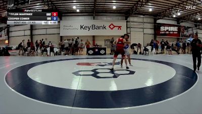 77 kg Champ. Round 1 - Tyler Martinez, Knights RTC vs Cooper Comer, Cougar Wrestling Club