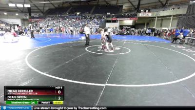 120+ Quarterfinal - Dean Green, Rainier Junior Wrestling Club vs Micah Reimiller, South Kitsap Wrestling Club