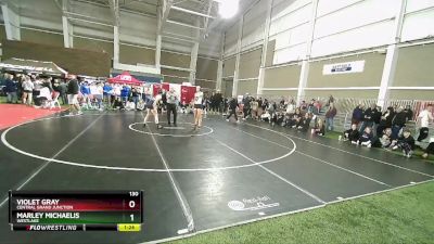 130 lbs Cons. Round 6 - Marley Michaelis, Westlake vs Violet Gray, Central Grand Junction