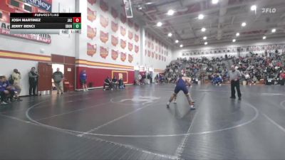 157 lbs Cons. Round 2 - Jerry Benci, Streetsboro vs Josh Martinez, Jackson