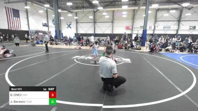 43 lbs Quarterfinal - Brayden ONEil, Crater Mat Club vs Jeremiah Baranov, Team Aggression