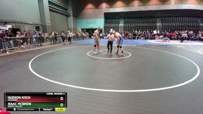 215 lbs Cons. Round 2 - Isaac McBride, North Valley vs Hudson Koch, Mcqueen