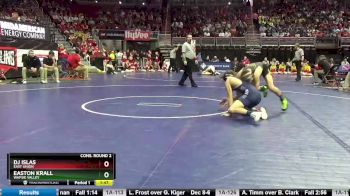 1A-132 lbs Cons. Round 2 - Easton Krall, Wapsie Valley vs Dj Islas, East Union