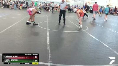 96-100 lbs Quarterfinal - Micah Brown, Open vs Camden Hook, Contenders Wrestling Academy