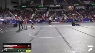 64 lbs Quarterfinal - Evan Elliott, Abilene vs Landon Springer, Hayleighs Hammers