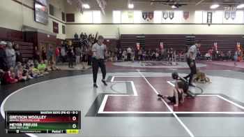 B-3 lbs Quarterfinal - Greyson Woolley, Denver Wrestling Club vs Meyer Preuss, Indee Mat Club