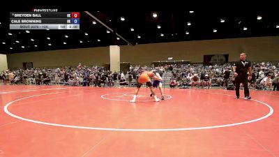 120 lbs Cons. Round 3 - Breyden Ball, OK vs Cale Browning, OK