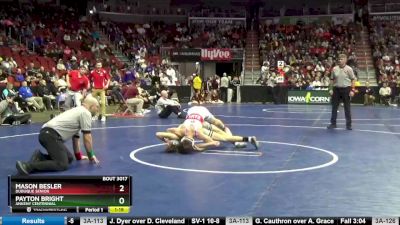 3A-120 lbs Champ. Round 1 - Payton Bright, Ankeny Centennial vs Mason Besler, Dubuque Senior