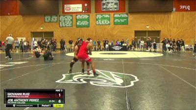 157 lbs Semifinal - Joe Anthony Perez, Palomar College vs Giovanni Ruiz, Bakersfield College