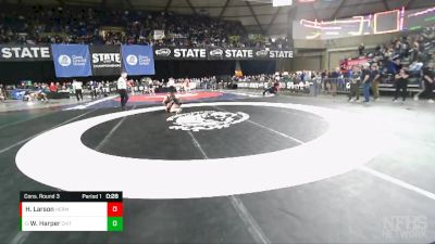 3A 150 lbs Cons. Round 3 - Wyatt Harper, Central Kitsap vs Hayden Larson, Hermiston