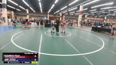 170 lbs Round 2 - Elizabeth Yelle, Cowboy/Cowgirl Wrestling Club vs Abby Poole, Pirate Wrestling Club