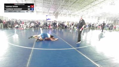 125 lbs Semifinal - Sophia Tipton, Champions Wrestling Club vs Jazzman Khoundet, Stallions Wrestling Club