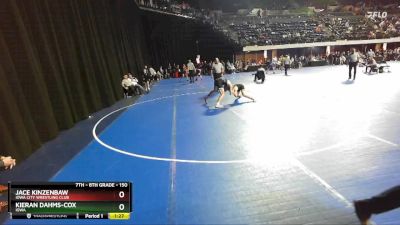 150 lbs Champ. Round 1 - Kieran Dahms-Cox, Iowa vs Jace Kinzenbaw, Iowa City Wrestling Club