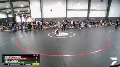 92 lbs Cons. Round 2 - Kyson Peterson, CNWC Concede Nothing Wrestling Club vs Noah Agloro, Askeo International Mat Club