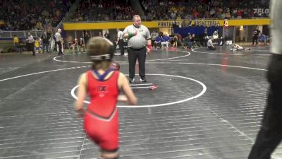 57 lbs Round Of 32 - Gabby Baughman, Boiling Springs vs Vaira Connor, Scranton