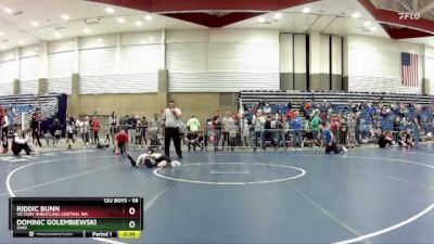 58 lbs Cons. Round 1 - Riddic Bunn, Victory Wrestling-Central WA vs Dominic Golembiewski, Ohio