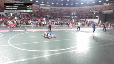 55 lbs 3rd Place Match - Braylee Wolfe, Askren Wrestling Academy vs Harper Wiese, Stanley-Boyd