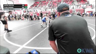 64 lbs Rr Rnd 2 - Jasper Maples, Stroud Youth Wrestling Club vs Tyler Thomas, Choctaw Ironman