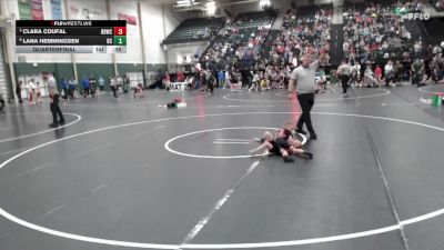 38-44 lbs Quarterfinal - Clara Coufal, Broken Bow Wrestling Club vs Lana Hemmingsen, Boone Central