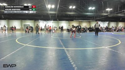 75-79 lbs Rr Rnd 1 - Emmeline Bowerman, Madill Takedown vs Adiline Shepperd, TEAM CONQUER