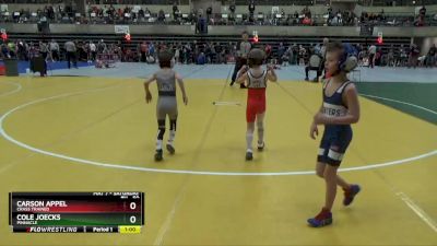 50 lbs Cons. Round 1 - Cole Joecks, Pinnacle vs Carson Appel, Crass Trained