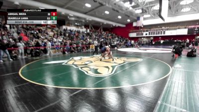 110 lbs Cons. Round 2 - Abigail Meza, Napa vs Isabella Lama, Alameda
