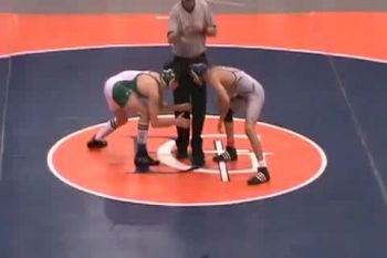 145 lbs, 3rd place, Charlie Heck,CC vs Syvae Washington, SR