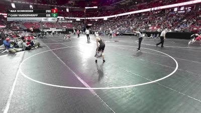 106 lbs 3rd Place Match - Max Schroeder, Sauk Prairie/Wisconsin Heights vs Cash Vanderwerff, Burlington