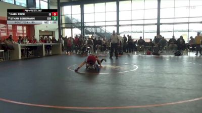 115 lbs Quarterfinal - Ethan Bergmann, CPU Storm Wrestling vs Kael Peck, East Buchanan