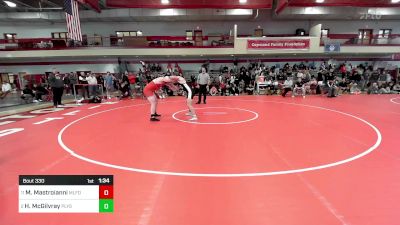 220 lbs Semifinal - Michael Mastroianni, Milford vs Heath McGilvray, Plymouth South