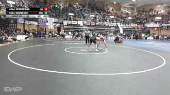 150 lbs Cons. Semi - Noah Nickelson, Hoxie HS vs Noah Henderson, Caney Valley HS