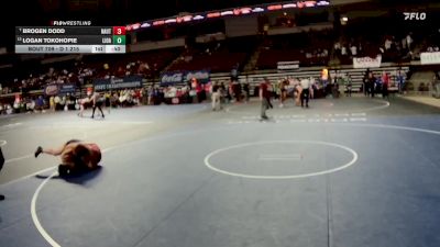 D 1 215 lbs Cons. Round 4 - Logan Tokohopie, Live Oak vs Brogen Dodd, Haughton