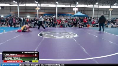 130 lbs Round 1 - Cash Parker, Southern Idaho Wrestling Club vs Russell Perkins, Sublime Wrestling Academy