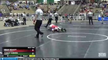 A 160 lbs Quarterfinal - Forest Ozburn, Forrest vs Briar Whaley, Knoxville Halls