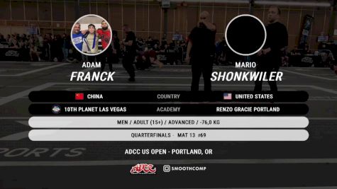 Adam Franck vs Mario Shonkwiler 2026 ADCC Portland Open