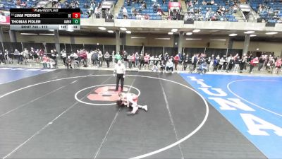 113 lbs Cons. Round 3 - Liam Perkins, Unattached vs Thomas Fidler, Prospect