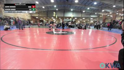 90 lbs Consolation - John Dennis, Marlow Outlaws vs Jaxon Hines, Comanche Takedown Club