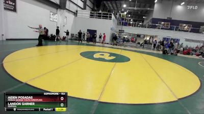 153 lbs Round 1 - Landon Garner, Suffolk vs Aiden Posadas, Prince George Youth Wrestling