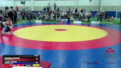 52kg Cons. Semi - Hayden Graves, Sackville WC vs Colby Snow, Sackville WC